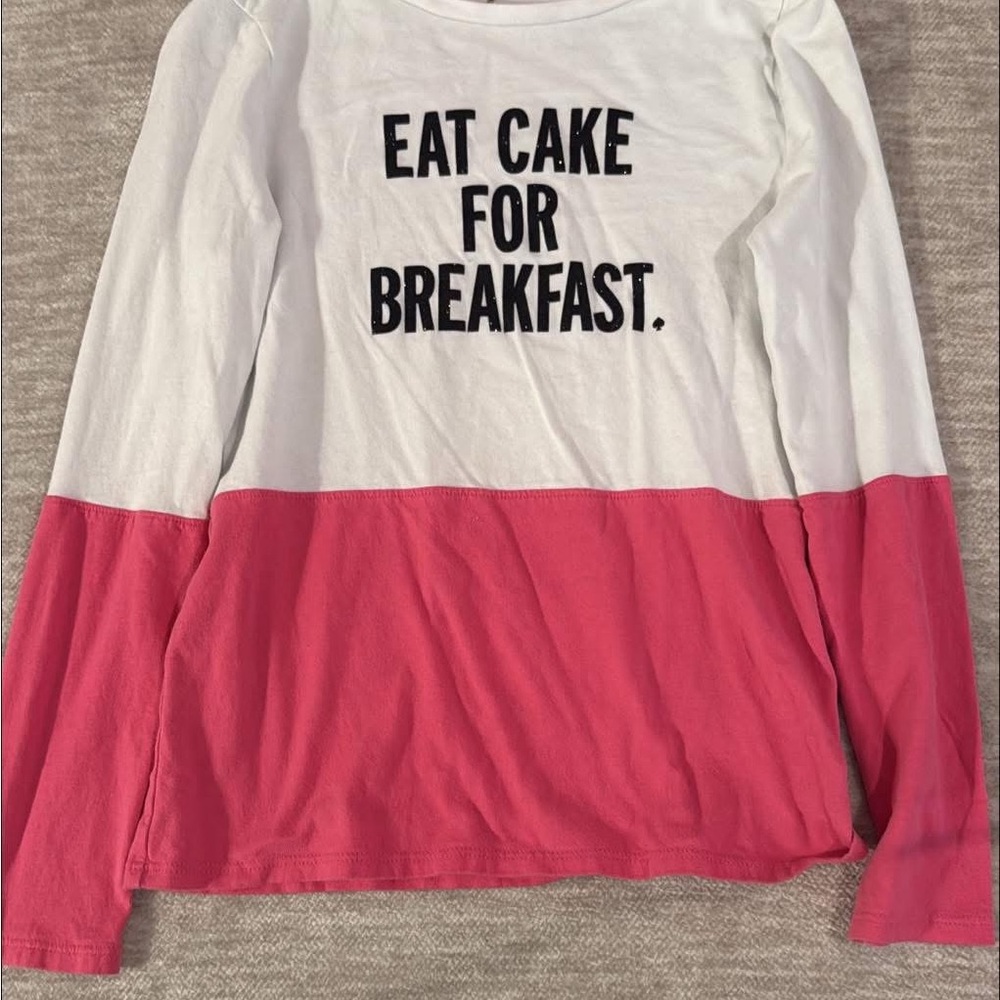 Pink and White Long Sleeve Shirt